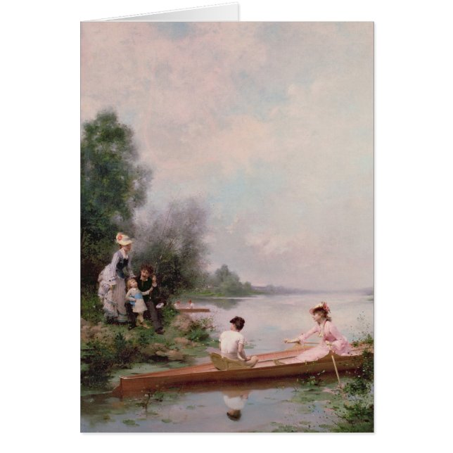 Boating aan de rivier, 19e eeuw (Voorkant)