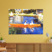 Boating aan de Seine River Renoir Fine Art Canvas Afdruk (Insitu (Woonkamer))