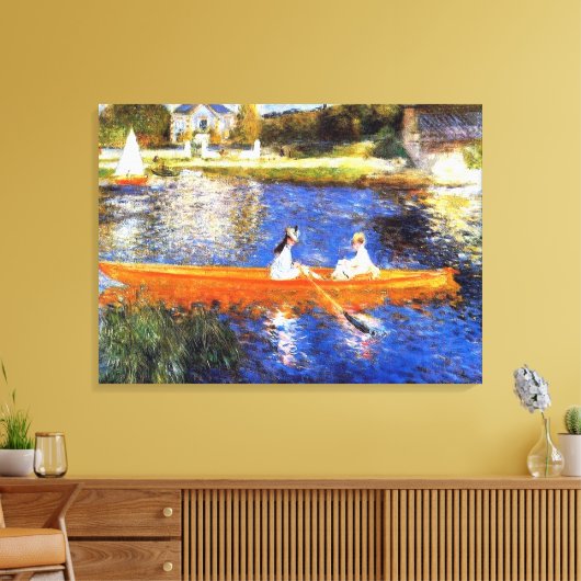 Boating aan de Seine River Renoir Fine Art Canvas Afdruk (Insitu (Woonkamer))