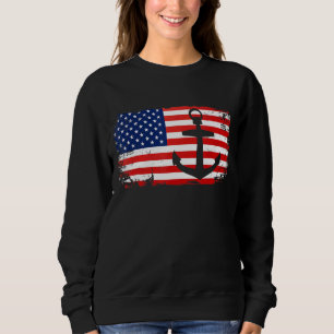 Boating Anchor Usa American Flag Boat Patriotic Trui