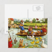 Boating Bunnies Briefkaart (Voorkant / Achterkant)