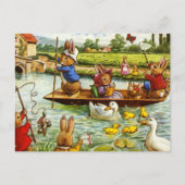 Boating Bunnies Briefkaart (Voorkant)