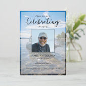 Boating Captain Celebration of Life Photo Funeral Kaart (Staand voorkant)
