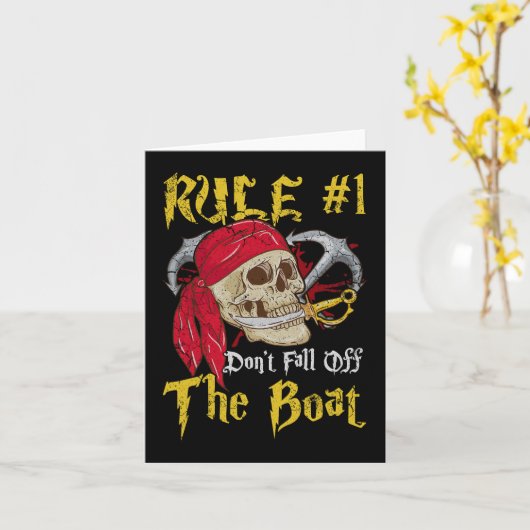 Boating Captain Pirates Fun Pirate Dont Herfst Off Kaart (Gele Bloem)