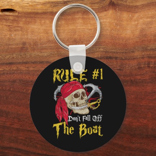 Boating Captain Pirates Fun Pirate Dont Herfst Off Sleutelhanger (Voorkant)