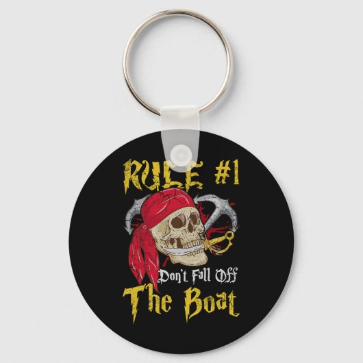 Boating Captain Pirates Fun Pirate Dont Herfst Off Sleutelhanger (Voorkant)