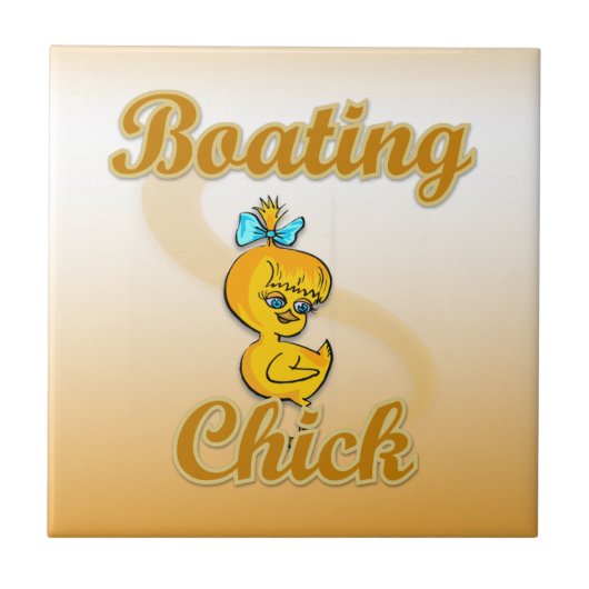 Boating Chick Tegeltje (Voorkant)
