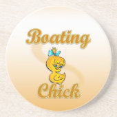 Boating Chick Zandsteen Onderzetter (Voorkant)