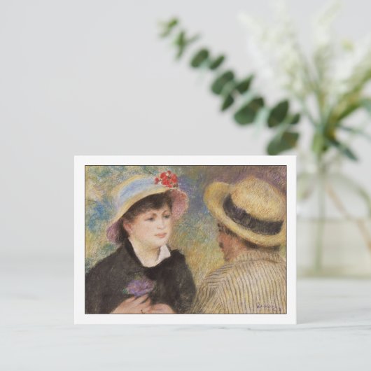 Boating Couple door Pierre Auguste Renoir Briefkaart (Staand voorkant)