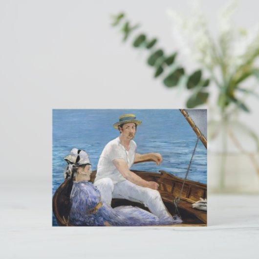 Boating Edouard Manet Fine Art Briefkaart (Staand voorkant)