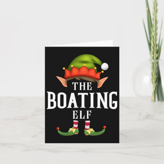 Boating Elf Groep Grappig Kerstfeest Pyjama Party Kaart (Voorkant)