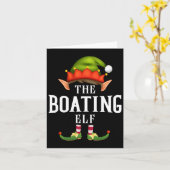Boating Elf Groep Grappig Kerstfeest Pyjama Party Kaart (Gele Bloem)