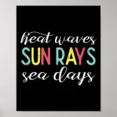 Boating Heat Waves Sun Rays Sea Days Beach Women M Poster (Voorkant)