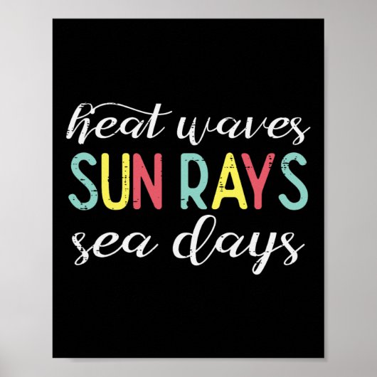 Boating Heat Waves Sun Rays Sea Days Beach Women M Poster (Voorkant)