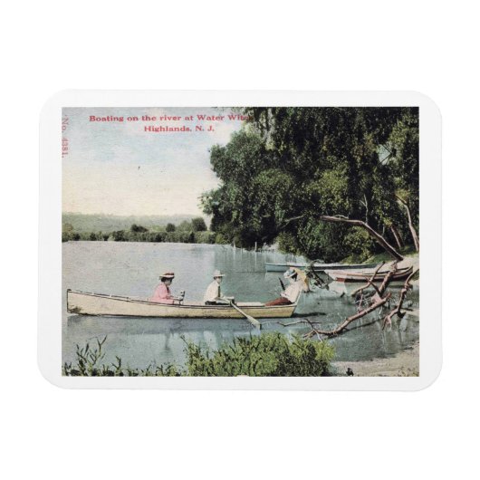 Boating, Highlands, NJ, Vintage Magneet (Horizontaal)