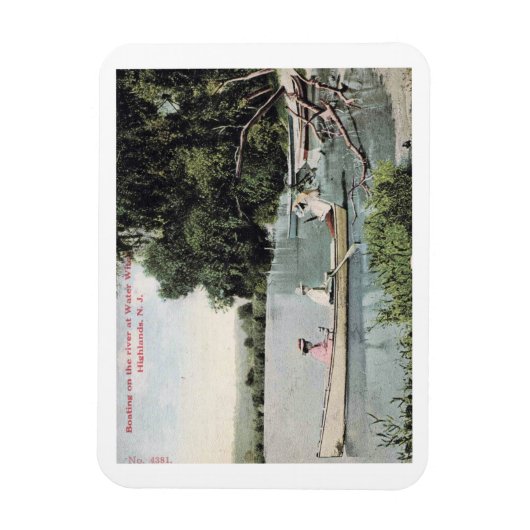 Boating, Highlands, NJ, Vintage Magneet (Verticaal)