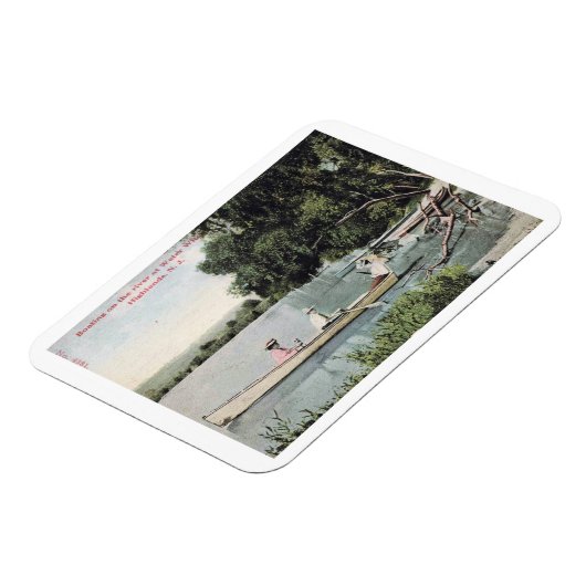 Boating, Highlands, NJ, Vintage Magneet (Linkerzijde)