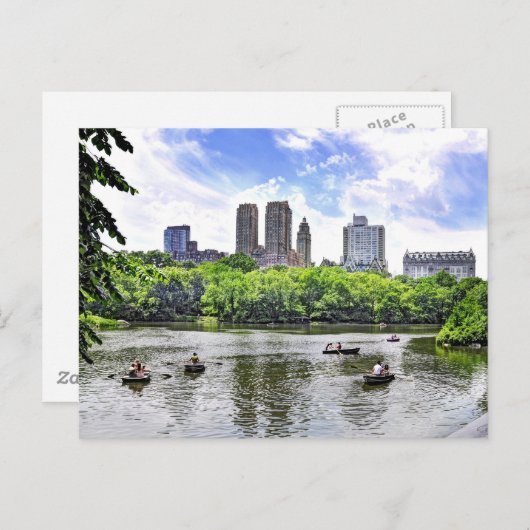 Boating in Central Park Briefkaart (Voorkant / Achterkant)
