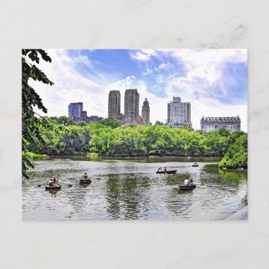 Boating in Central Park Briefkaart (Voorkant)