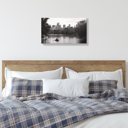 Boating in Central Park NYC (Canvas) Canvas Afdruk (Insitu (Slaapkamer))