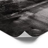 Boating in Central Park NYC Peaceful Black & White Poster (Hoek)