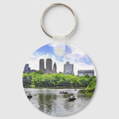 Boating in Central Park Sleutelhanger (Voorkant)