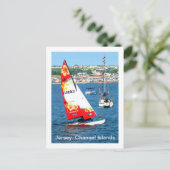 Boating in Jersey, Kanaaleilanden Briefkaart (Staand voorkant)