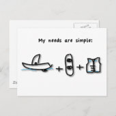 Boating is alles wat ik nodig heb briefkaart (Voorkant / Achterkant)