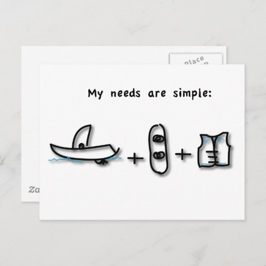 Boating is alles wat ik nodig heb briefkaart (Voorkant / Achterkant)