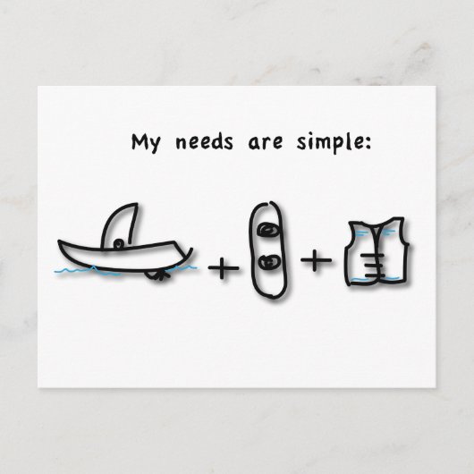 Boating is alles wat ik nodig heb briefkaart (Voorkant)