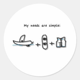 Boating is alles wat ik nodig heb ronde sticker