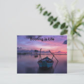 Boating is het briefkaart van het leven (Staand voorkant)