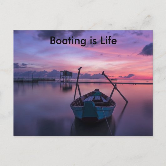 Boating is het briefkaart van het leven (Voorkant)