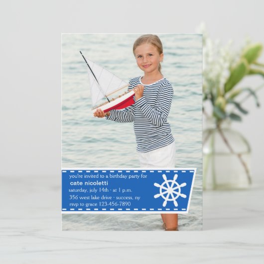 Boating Life Fotouitnodiging Kaart (Staand voorkant)