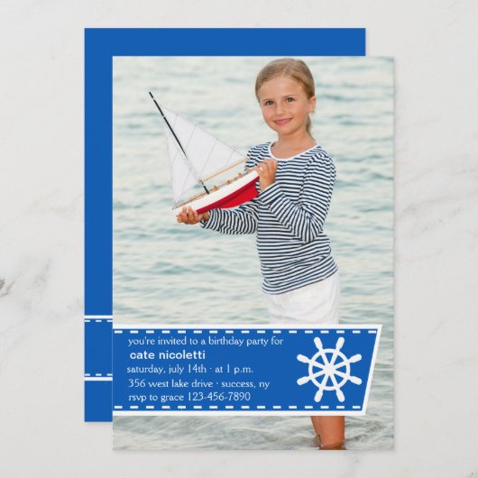 Boating Life Fotouitnodiging Kaart (Voorkant / Achterkant)