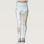 Boating Nautical Chart of San Francisco Bay Leggings (Voorkant)