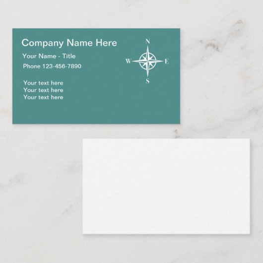 Boating Nautical Theme Visitekaartje (Voorkant / Achterkant)