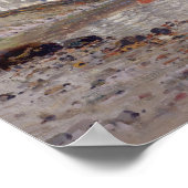 Boating op een Noorse Fjord (olie op canvas) Poster (Hoek)