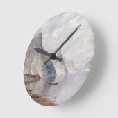 Boating op een Noorse Fjord (olie op canvas) Ronde Klok (Hoek)