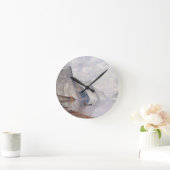 Boating op een Noorse Fjord (olie op canvas) Ronde Klok (Huis)