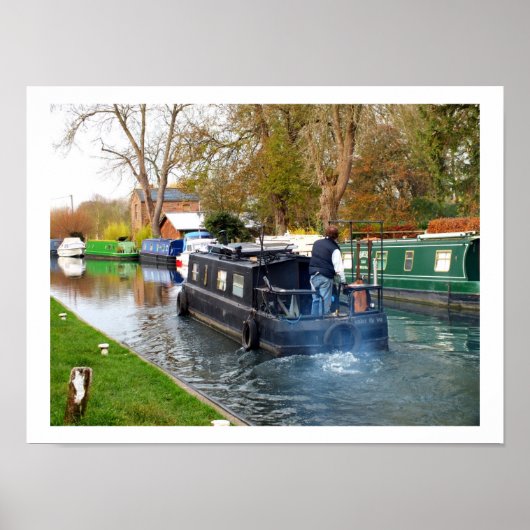 Boating op het kanaal van Newbury Poster (Voorkant)