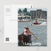 Boating op het meer van de Unie Briefkaart (Voorkant / Achterkant)