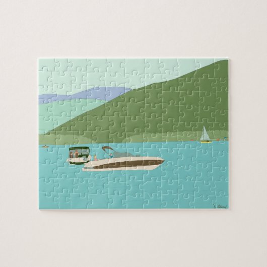 Boating op het meer van George Legpuzzel (Horizontaal)