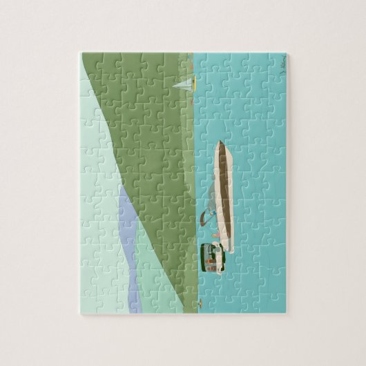 Boating op het meer van George Legpuzzel (Verticaal)