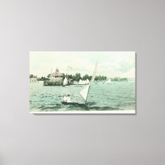 Boating op San Francisco BayAlameda, CA Canvas Afdruk (Voorkant)