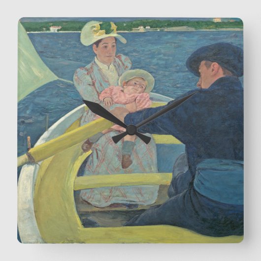 Boating Party, 1893-94 (olie op canvas) Vierkante Klok (Voorkant)