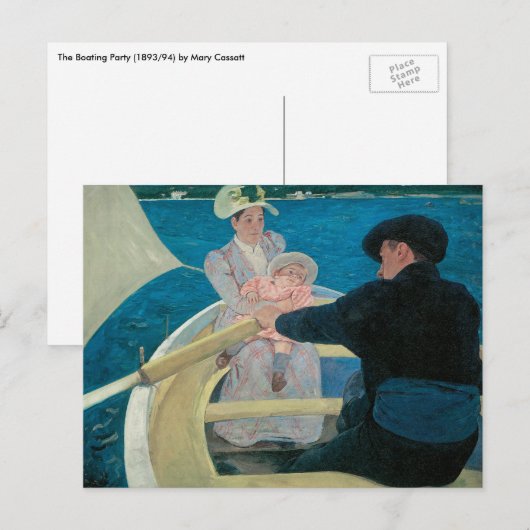 Boating Party van Mary Cassatt, Fine Art Briefkaart (Voorkant / Achterkant)