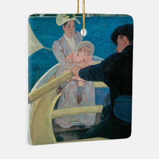 Boating Party van Mary Cassatt,  Fine Art Keramisch Ornament (Rechts)