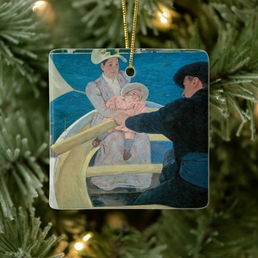 Boating Party van Mary Cassatt, Fine Art Keramisch Ornament (Boom)
