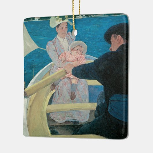 Boating Party van Mary Cassatt,  Fine Art Keramisch Ornament (Links)